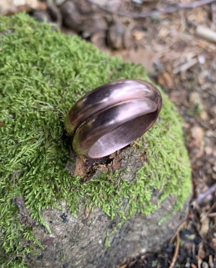 Iron Age copper finger ring ~Hand forged Course